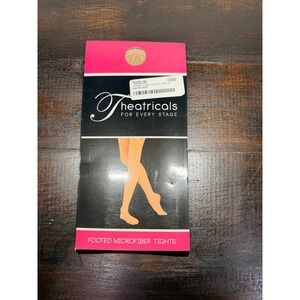 NEW Theatricals Footed Microfiber Tights Ballet Light Suntan Child Sz SC